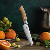 Crest Serisi I Utility Genel Amaçlı Mutfak Bıçağı I 67 Katman Paslanmaz Damascus Çelik I Micarta & Mosaic Edition