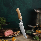 Crest Serisi I Steak Bıçağı I 67 Katman Paslanmaz Damascus Çelik I Micarta & Mosaic Edition