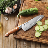 18 cm Olukluk Santoku Şef Bıçağı- Sekoya Ağacı Sap