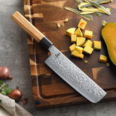 67 Katman Nakiri Paslanmaz Damascus Şef Bıçağı 19,5 cm