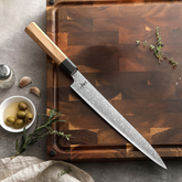 67 Katman Sujihiki Paslanmaz Damascus Dilimleme Bıçağı 27 cm