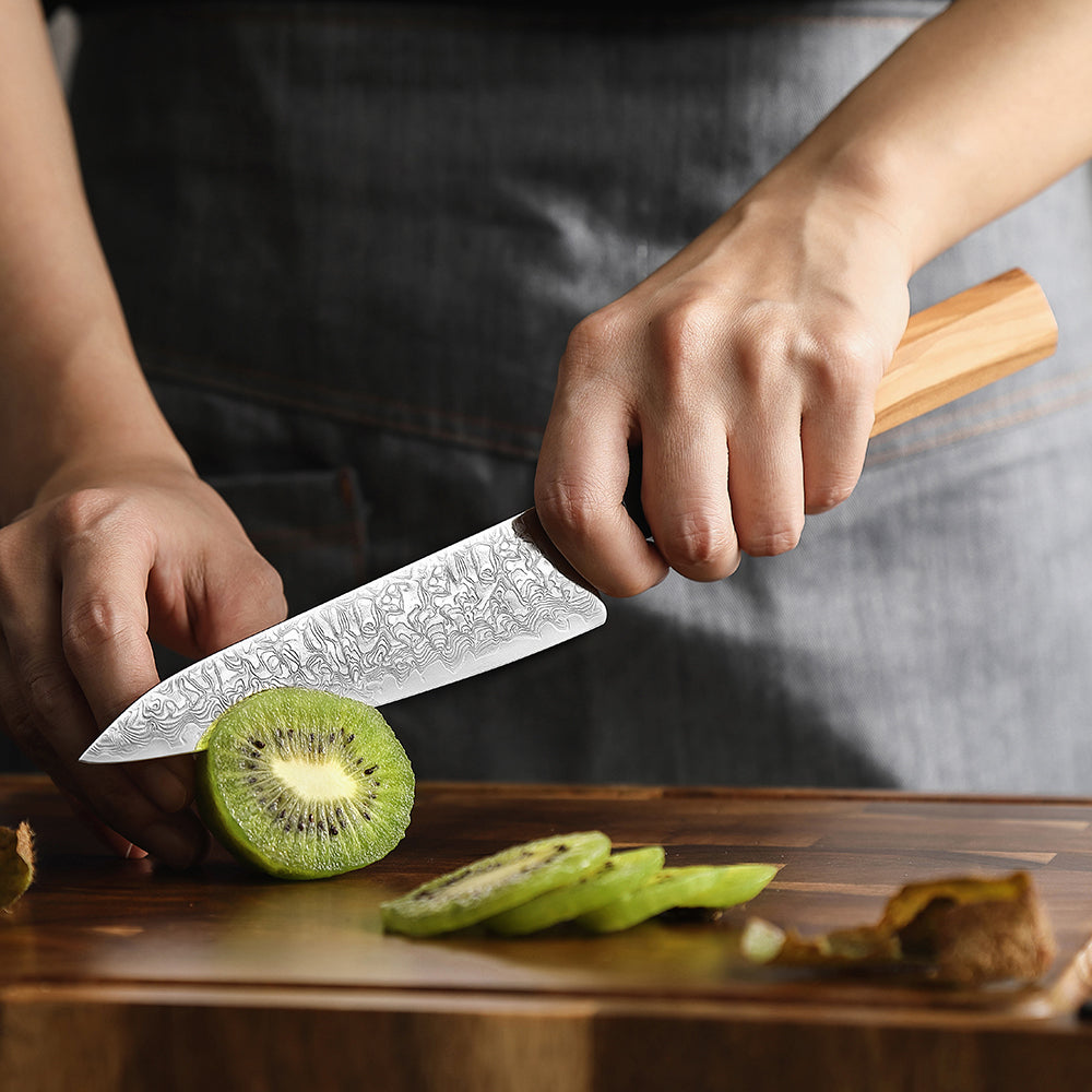 67 Katman Utility Paslanmaz Damascus Mutfak Bıçağı 12,5 cm