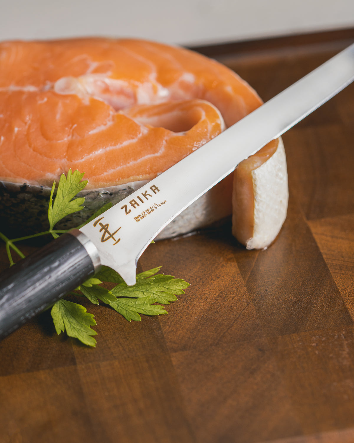 Fileto Ahşap Saplı Şef Bıçağı - 19 cm Paslanmaz Çelik