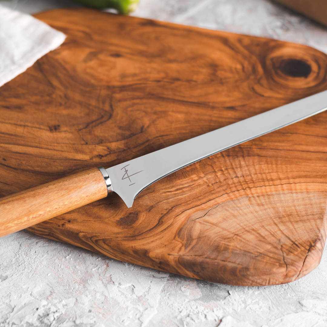 Fileto Ahşap Saplı Şef Bıçağı - 19 cm Paslanmaz Çelik