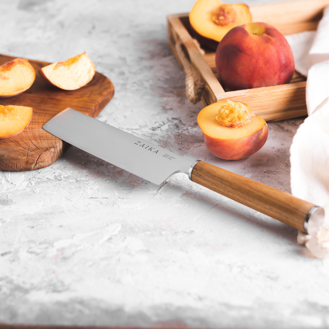 Japon Tasarım Nakiri Sebze Doğrama Bıçağı - 16cm Paslanmaz Çelik