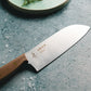 Doğal Ceviz Ahşap Sap, Pirinç Perçin Santoku Şef Bıçağı Paslanmaz Çelik