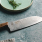 Doğal Ceviz Ahşap Sap, Pirinç Perçin Santoku Şef Bıçağı Paslanmaz Çelik